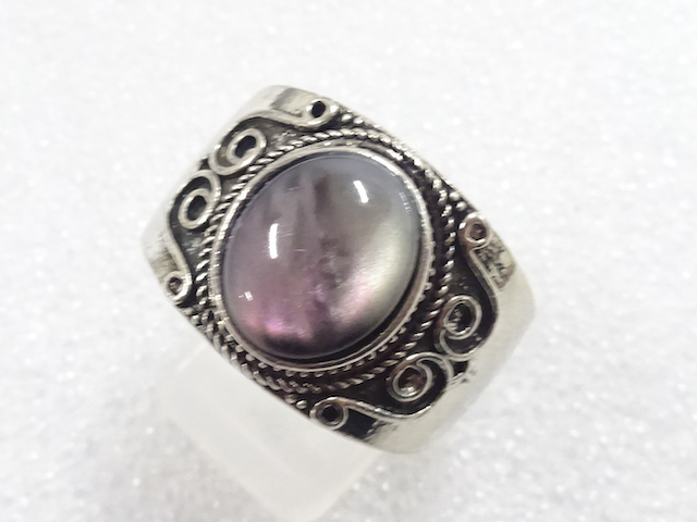 JAPANESE KIMONO / ANTIQUE COLORED STONE RING (SIZE 26)